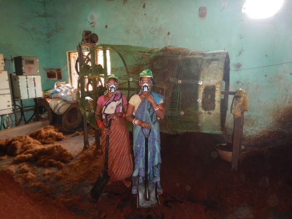 Use of safety gadgets in coir industry